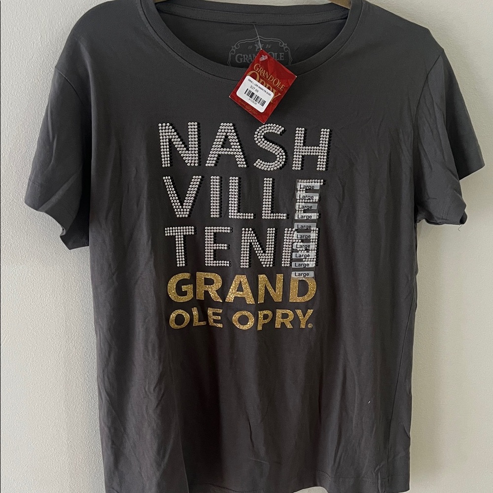 Gray Nashville T-Shirt with Gold Accents